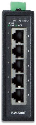 ISW-500T коммутатор для монтажа в DIN рейку/ IP30 Compact size 5-Port 10/100TX Fast Ethernet Switch (-40~75 degrees C)