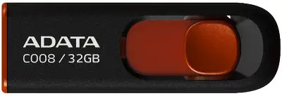 Флеш Диск A-Data 32Gb Classic C008 AC008-32G-RKD USB2.0 красный/черный