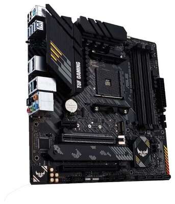 Материнская плата ASUS TUF GAMING B550M-PLUS, Socket AM4, B550, 4*DDR4, HDMI+DP, CrossFireX, SATA3 + RAID, Audio, 2,5Gb LAN, USB 3.2*8, USB 2.0*6, COM*1 header (w/o cable) mATX ; 90MB14A0-M0EAY0