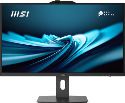 Моноблок MSI Pro AP272P 14M AiO 27" FHD(1920x1080)IPS AG Non-touch, Core i3-14100 (3.5GHz), 8Gb DDR5(1x8Gb), 512GB SSD M.2, Intel UHD, WiFi, BT, camera, WirelessKB&mouse Eng/Rus,No OS,1y war-ty, Black