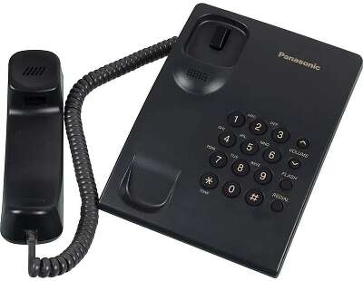 Panasonic KX-TS2350RUB (черный) {повтор номера, регул-ка громкости, кр.на стену}