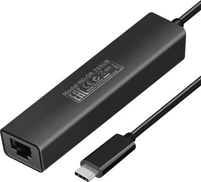 Концентратор TYPE C, 3xUSB3.0, GIGA LAN 1000Mb/s Ginzzu GR-765UB