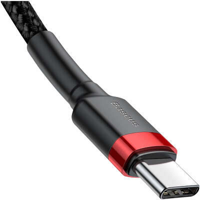 Кабель Baseus Cafule PD2.0 60W USB-C to USB-C, 1 м, Black/Red [CATKLF-G91]