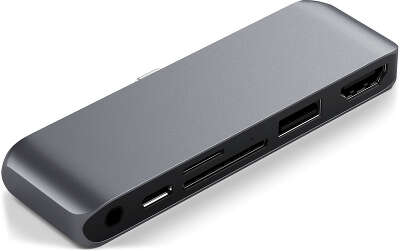 Адаптер Satechi USB-C Mobile PRO Hub SD, Space Grey [ST-MPHSDM]