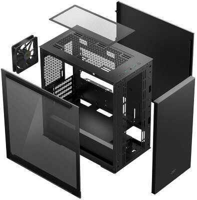 Корпус Deepcool MACUBE 110 BK R-MACUBE110-BKNGM1N-G-1 (714385) Black, mATX, CPU Height 165mm, VGA max 320mm, USB «3.0 x 2, Combo Jack x 1, int. 3.5» x 2 , 2.5» x 2, Ext. 5.25» x 0, 3.5» x 0»