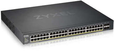 Коммутатор ZyXEL XGS1930-52HP, управляемый,48x1 Гбит/с,SFP 4x10 Гбит/с, установка в стойку, PoE