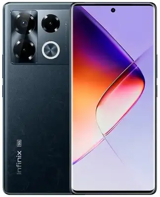 Смартфон Infinix X6851B Note 40 Pro+ 5G 256Gb 12Gb черный моноблок 3G 4G 2Sim 6.78" 1080x2436 Android 14 108Mpix 802.11 a/b/g/n/ac NFC GPS GSM900/1800 GSM1900 Protect FM A-GPS