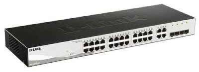 D-Link DGS-1210-28/F3A Настраиваемый L2 коммутатор с 24 портами 10/100/1000Base-T и 4 комбо-портами 100/1000Base-T/SFP