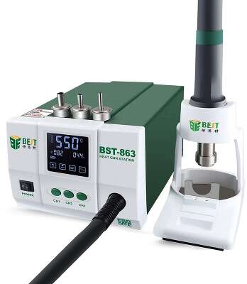 Станция горячего воздуха BST-863 1200Вт, Сенсорный дисплей, 110-550 С