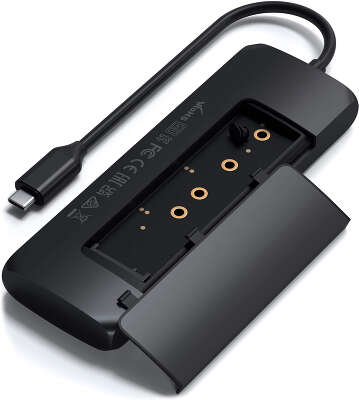 Адаптер Satechi USB-C Hybrid Multiport Adapter with SSD Enclosure, Black [ST-UCHSEK]