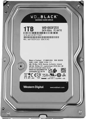 1TB WD Caviar Black (WD1003FZEX) {Serial ATA III, 7200 rpm, 64Mb buffer} 