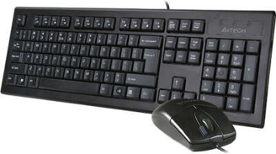 Клавиатура + мышь A4Tech KR-8520D клав:черный мышь:черный USB