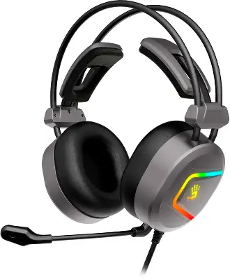 Наушники с микрофоном A4Tech Bloody MC750 серый 2.3м мониторные USB оголовье (MC750 GREY)