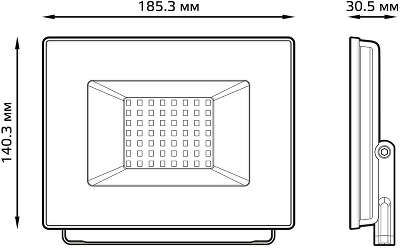 Прожектор уличный Gauss Elementary светодиодный 50Втбелый (613120350)