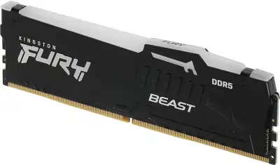 Память DDR5 2x32Gb 5600MHz Kingston KF556C40BBAK2-64 Fury Beast Black RGB RTL Gaming PC5-44800 CL40 DIMM 288-pin 1.25В dual rank с радиатором Ret