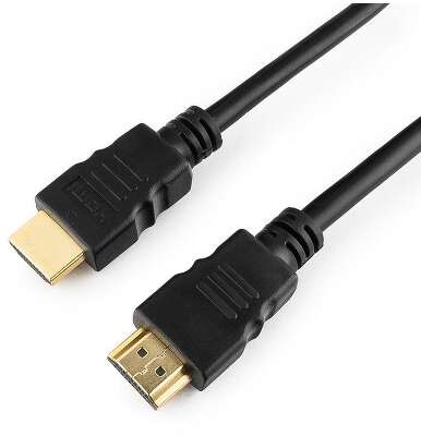 Кабель HDMI GEMBIRD/CABLEXPERT CC-HDMI4-1M черный (1м, v2.0, 19M/19M, позол.разъемы, экран, пакет) (CC-HDMI4-1M)