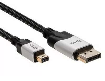 VCOM <CG685-1.5M> Кабель-переходник Mini DisplayPort M -> Display Port M 1.4V 1,5м, медь