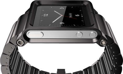 Чехол-браслет LunaTik Lynk Multi-Touch Watch Band для iPod nano 6G, черный [LKBLK-011]