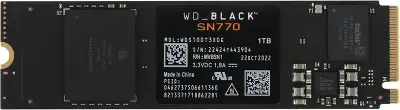 Накопитель SSD WD S PCIe 4.0 x4 1TB WDS100T3X0E Black SN770 M.2 2280