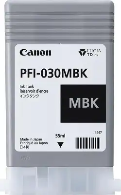 Картридж струйный Canon PFI-030MBK 3488C001 черный матовый (55мл) для Canon imagePROGRAF TA-20, TA-30, TM-240, TM-340.