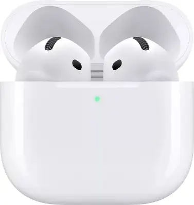 Гарнитура вкладыши Apple AirPods 4 ANC A3055,A3056,A3059 белый беспроводные bluetooth в ушной раковине (MXP93ZE/A)