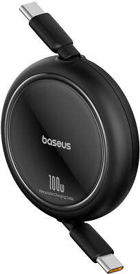 Кабель Baseus Free2Draw Mini 100W USB-C to USB-C скручивающийся, 1 м, Black [P1036450011100]