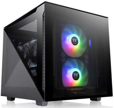 Корпус Thermaltake Divider 200 TG, черный, mATX, Без БП (CA-1V1-00S1WN-00)