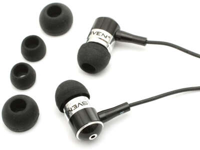 Внутриканальные наушники SVEN E-10 BK (L-образный разъём, алюминий)