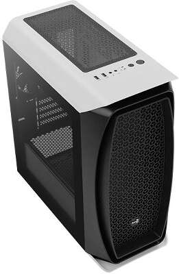 Корпус AeroCool Aero One Mini-G-WT-v1, черный/белый, mATX, Без БП (4710562752373)