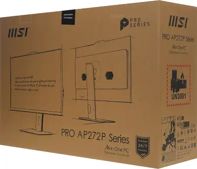 Моноблок MSI Pro AP272P 14M-617XRU 27" Full HD i5 14400 (2.5) 16Gb SSD512Gb UHDG 730 без ОС GbitEth WiFi BT 120W клавиатура мышь Cam белый 1920x1080
