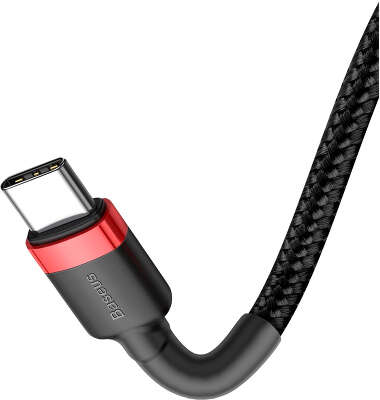 Кабель Baseus Cafule PD2.0 60W USB-C to USB-C, 1 м, Black/Red [CATKLF-G91]