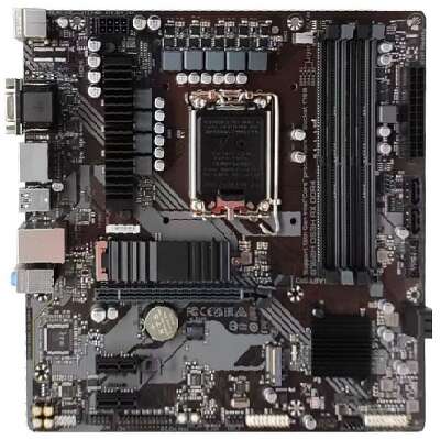 Материнская плата Gigabyte B760M DS3H AX DDR4, Socket 1700, Intel®B760, 4xDDR4-3200, HDMI+DP+DP, 1xPCI-Ex16, 2xPCI-Ex1, 4xSATA3(RAID 0/1/5/10), 2xM.2, 8Ch Audio, GLan, WiFi, (2+4)xUSB2.0, (3+2)xUSB3.2, (1+0)xUSB3.2 Type-C™, 1xPS/2, mATX, RTL