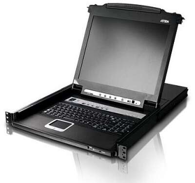 КВМ консоль ATEN 17" 1-Local/Remote Share Access 16-Port Multi-Interface Cat 5 Dual Rail LCD KVM over IP switch