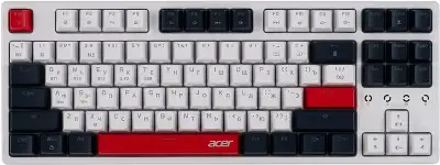 Клавиатура Acer OKR302 механическая белый USB беспроводная BT/Radio Multimedia for gamer для ноутбука LED (ZL.KBDEE.016)