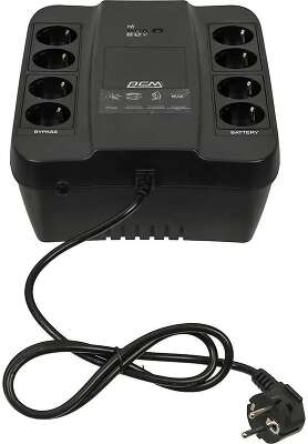 PowerCom Spider SPD-1000N ИБП {OffLine, 1000VA/550W, Tower, 8xEURO: 4 с резервным питанием, 4 с фильтрацией} (332717)