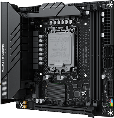 Материнская плата MAXSUN MS-Challenger H810ITX WIFI, B810, LGA1851, 2*DDR5, 2*SATA3, 2*M.2, USB 3.2, USB 2.0, 1*PCIEx16, HDMI+DP, ITX