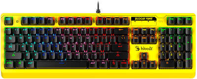 Клавиатура A4Tech Bloody B810RC Punk механическая желтый/черный USB for gamer LED