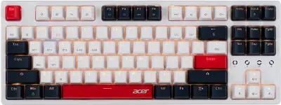 Клавиатура Acer OKR302 механическая белый USB беспроводная BT/Radio Multimedia for gamer для ноутбука LED (ZL.KBDEE.016)