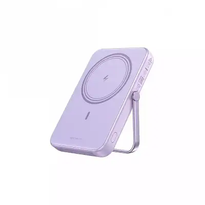 Внешний аккумулятор UGREEN PB572 (45328) UNO 10000mAh Mini Magnetic Wireless Robot 20W с держателем,фиолетовый