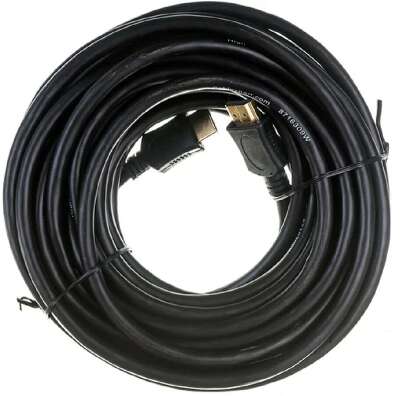 Кабель HDMI Cablexpert CC-HDMI4L-10M, 19M/19M, v2.0, серия Light, позол.контакты, экран, 10м, черный, пакет
