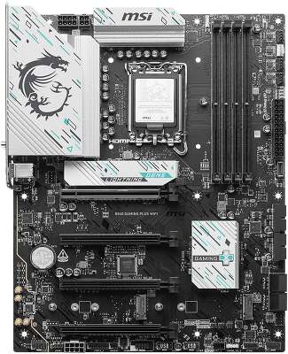 Материнская плата MSI B860 GAMING PLUS WIFI B860, LGA1851, 4*DDR5, 4*PCIEx16, 3*M.2, 1*TypeC, 2*USB3.2Gen2, 6*USB3.2Gen1, 8*USB2.0, 4*SATA3.0, 5G, Type-C(DP), DP, HDMI, ATX, RTL