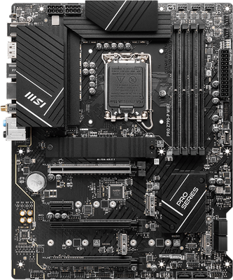Материнская плата MSI PRO Z790-P WIFI LGA1700,4DDR5,3PCI-Ex16,1PCI-Ex1,4M.2 ,1USB3.2 Gen2 X2, 6USB3