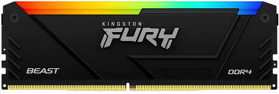 Память оперативная/ Kingston 16GB 3200MT/s DDR4 CL16 DIMM (Kit of 2) FURY Beast RGB