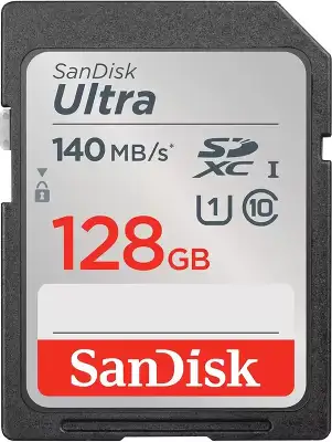 Карта памяти 128 Гб SDXC Sandisk Ultra Class 10 UHS-I [SDSDUNB-128G-GN6IN]