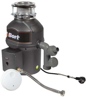 Bort Измельчитель пищевых отходов TITAN 9000 {Мощность 560 Вт; Объем камеры 1450 мл; Мощность л.с. 0,75 Размер 360х190 мм; 8.6 кг; 44,8 x 30.7 x 24,8; гарантия 2 г} [93415827]