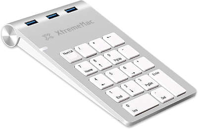 Дополнительная цифровая клавиатура XtremeMac Numpad with 3xUSB 3.0 [XM-NPHUB33-SLV]