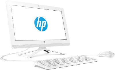 Моноблок HP AIO 20-c430ur 19.5" FHD A4 9125/4/500/R R3/WF/BT/Cam/Kb+Mouse/DOS,белый (7JT08EA)