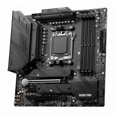 Материнская плата MSI MAG B650M MORTAR WIFI B650, AM5, 4*DDR5, 2*PCIEx16, 1*PCIEx1, 2*M.2, 2*TypeC, 3*USB3.2Gen2, 6*USB3.2Gen1, 4*USB2.0, 6*SATA3.0, 2.5G, DP, HDMI, M-ATX, RTL