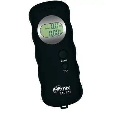 Алкотестер Ritmix RAT-301 полупроводниковый черный