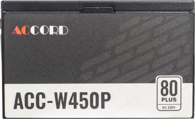 Блок питания Accord ATX 450W ACC-W450P 80+ white (20+4pin) 120mm fan 6xSATA RTL